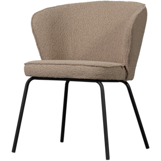 Woood Admit eetkamerstoel bouclé beige