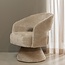 Woood Ebba draaibare fauteuil chenille naturel