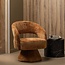 Woood Ebba draaibare fauteuil chenille terra