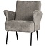 Woood Muse fauteuil grof geweven stof taupe