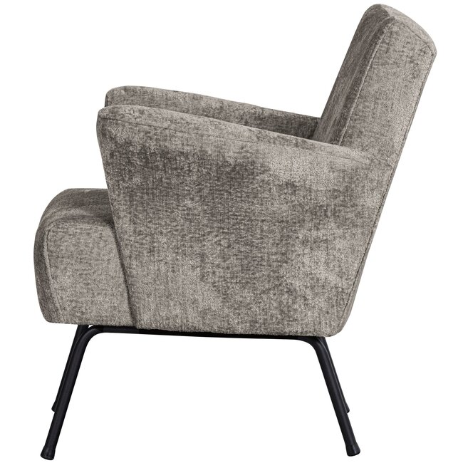 Woood Muse fauteuil grof geweven stof taupe