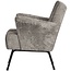 Woood Muse fauteuil grof geweven stof taupe