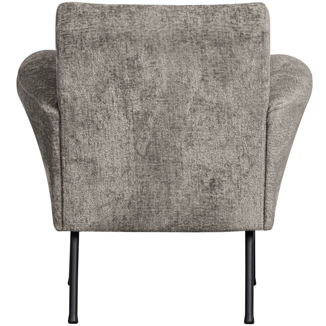 Woood Muse fauteuil grof geweven stof taupe