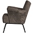 BePureHome Muse fauteuil grof geweven stof grijs/bruin