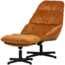 Woood Yaro draaibare fauteuil met hocker ginger