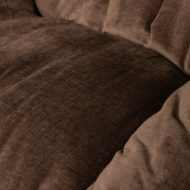 Woood Yaro draaibare fauteuil met hocker espresso