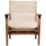 BePureHome Houston fauteuil bouclé/hout naturel