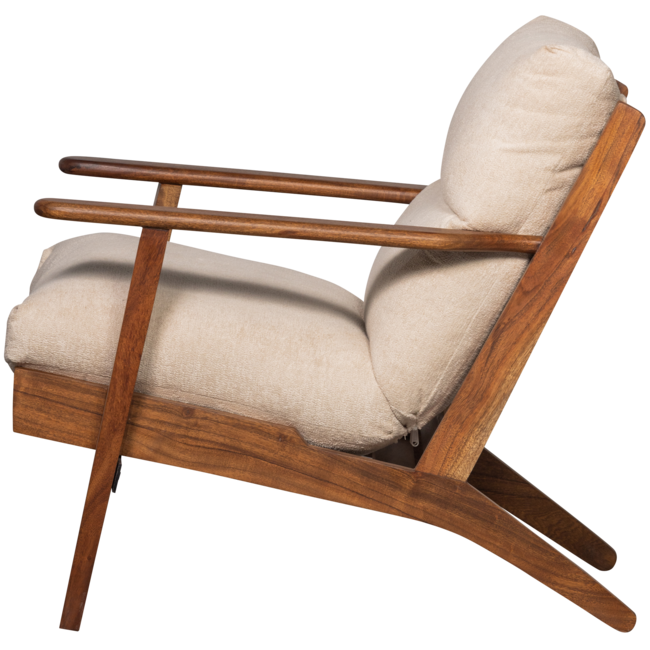 Woood Houston fauteuil bouclé/hout naturel