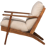 Woood Houston fauteuil bouclé/hout naturel