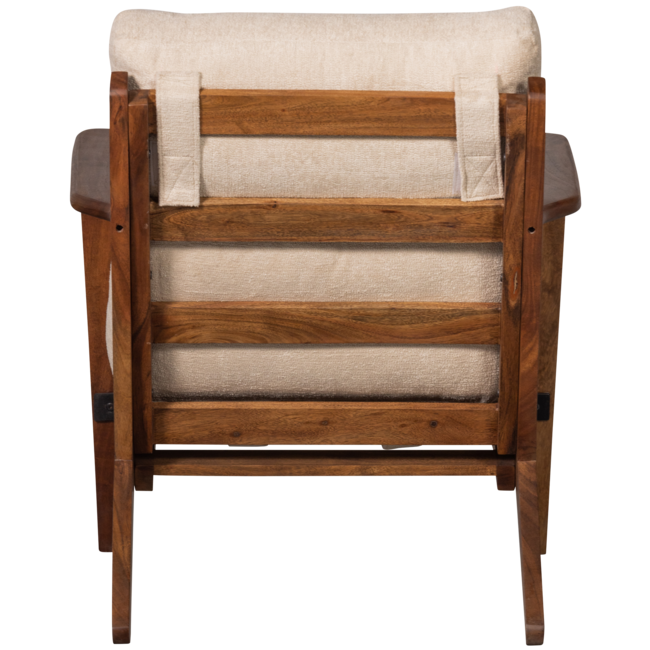 Woood Houston fauteuil bouclé/hout naturel