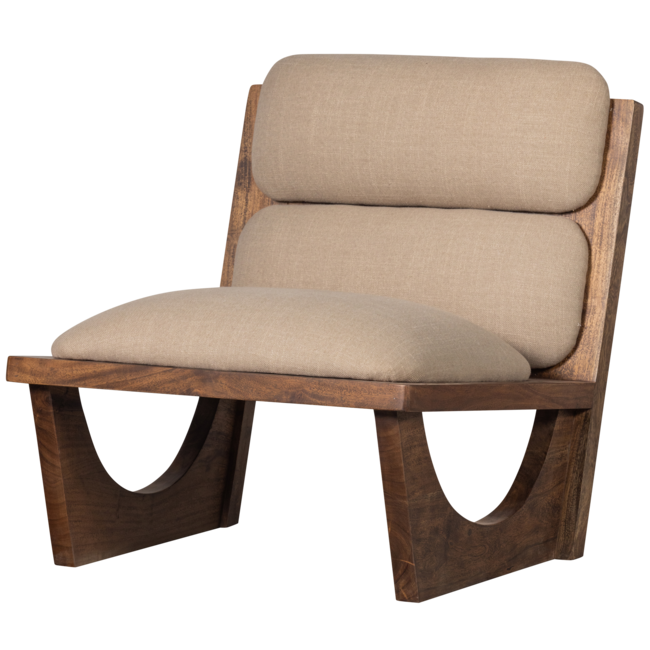Woood Opulent fauteuil bouclé/hout naturel