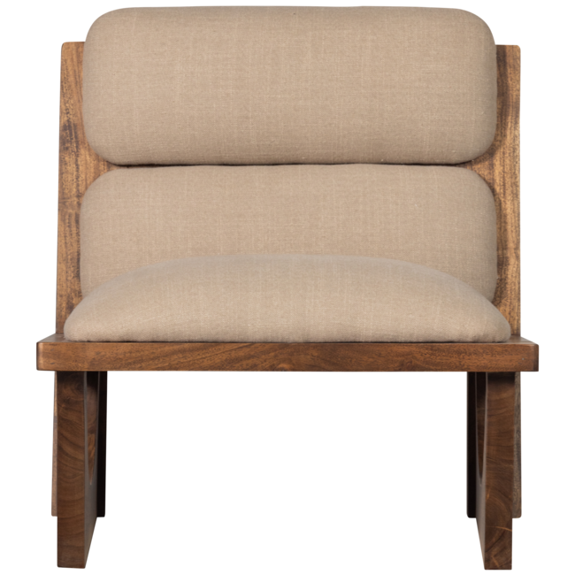 Woood Opulent fauteuil bouclé/hout naturel