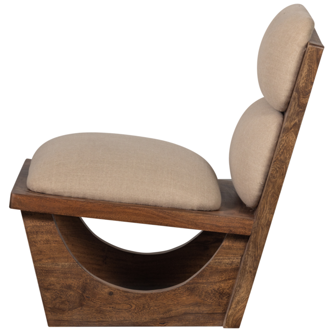 Woood Opulent fauteuil bouclé/hout naturel