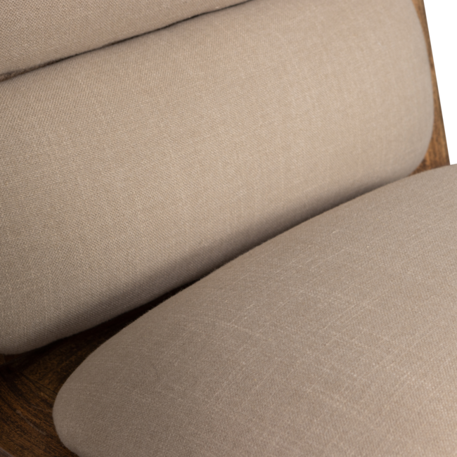 Woood Opulent fauteuil bouclé/hout naturel