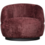 BePureHome Woolly draaifauteuil chenille aubergine