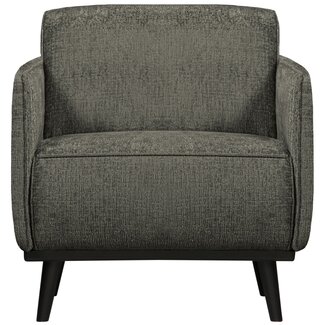 Woood Statement fauteuil met arm structure velvet frost