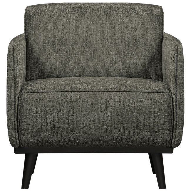 Woood Statement fauteuil met arm structure velvet frost