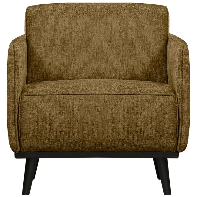 BePureHome Statement fauteuil met arm structure velvet brass