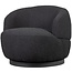 BePureHome Woolly draaifauteuil bouclé antraciet