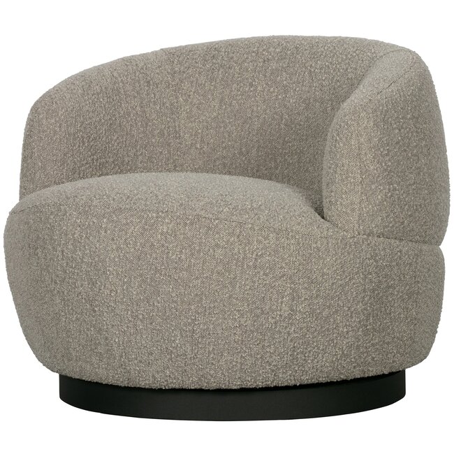 BePureHome Woolly draaifauteuil bouclé naturel gemeleerd