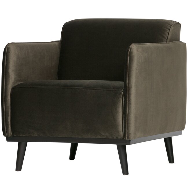 Woood Statement fauteuil met arm fluweel warm groen