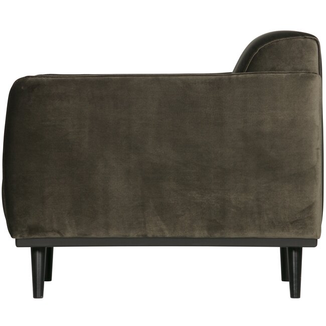 Woood Statement fauteuil met arm fluweel warm groen