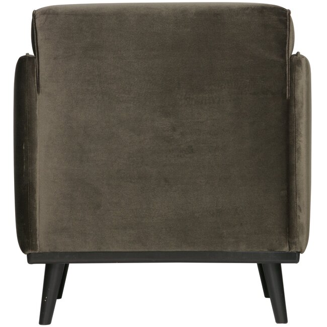 Woood Statement fauteuil met arm fluweel warm groen
