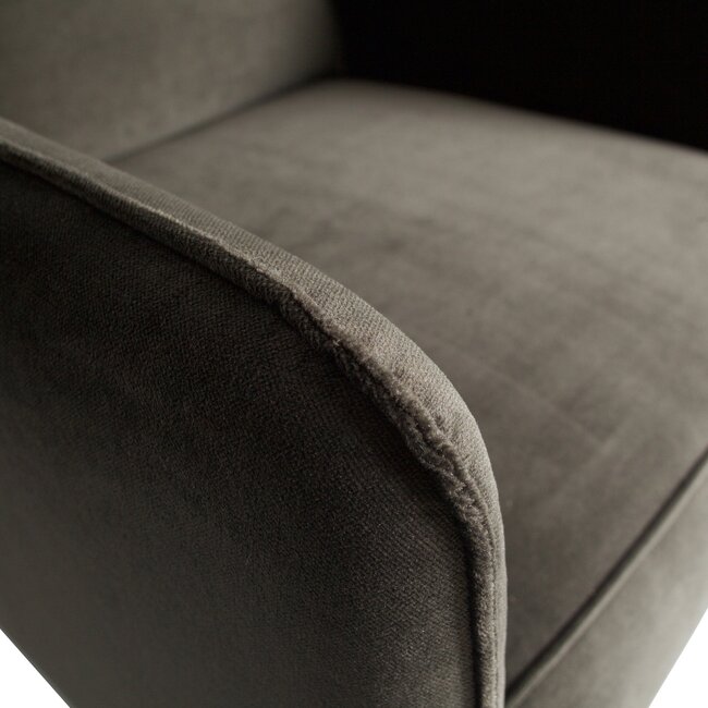 Woood Statement fauteuil met arm fluweel warm groen