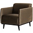 Woood Statement fauteuil met arm fluweel taupe