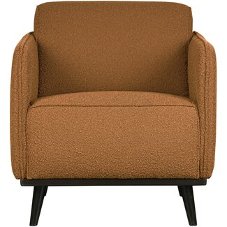 Woood Statement fauteuil met arm bouclé butter Woood Statement fauteuil met arm bouclé butter