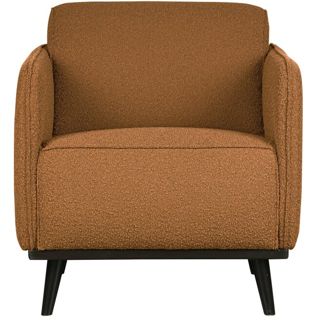 Woood Statement fauteuil met arm bouclé butter