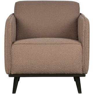 BePureHome Statement fauteuil met arm bouclé nougat