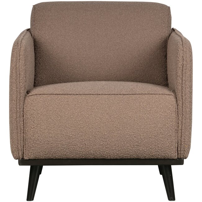 Woood Statement fauteuil met arm bouclé nougat
