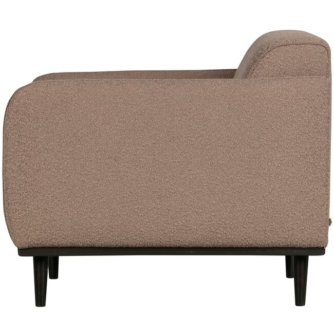 Woood Statement fauteuil met arm bouclé nougat