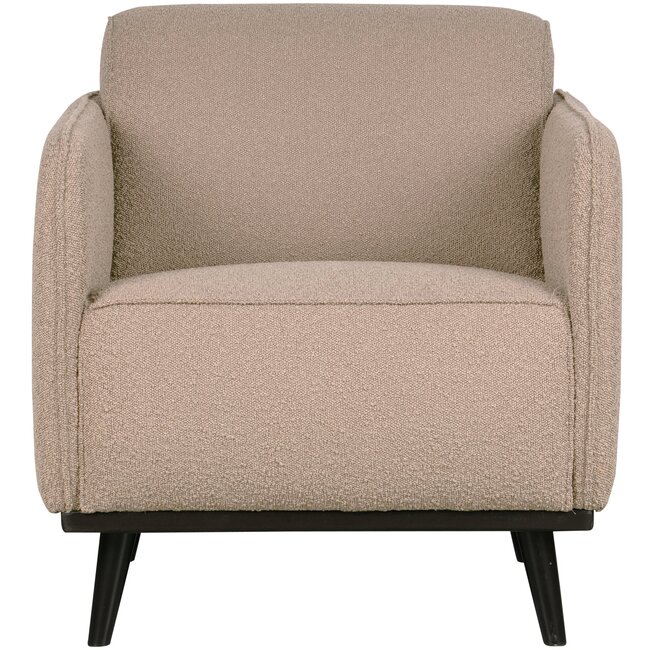 Woood Statement fauteuil met arm bouclé beige