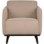 Woood Statement fauteuil met arm bouclé beige