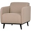 Woood Statement fauteuil met arm bouclé beige