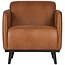 Woood Statement fauteuil met arm lederlook cognac