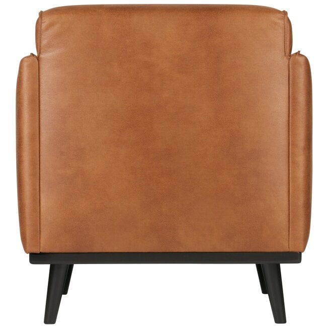 Woood Statement fauteuil met arm lederlook cognac