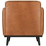 Woood Statement fauteuil met arm lederlook cognac