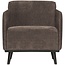 BePureHome Statement fauteuil met arm brede platte rib taupe