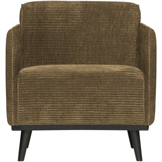 BePureHome Statement fauteuil met arm brede platte rib rock