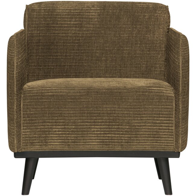 Woood Statement fauteuil met arm brede platte rib rock