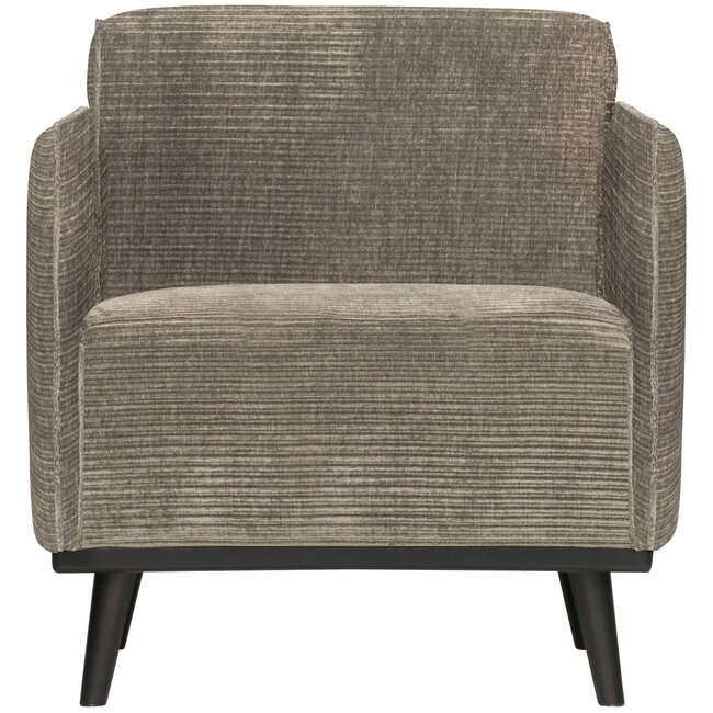 BePureHome Statement fauteuil met arm brede platte rib clay