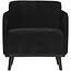 Woood Statement fauteuil met arm brede platte rib graphite