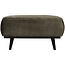 Woood Statement hocker fluweel warm groen