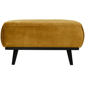 Woood Statement hocker fluweel honing geel
