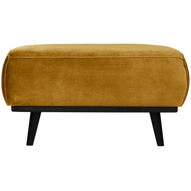 Woood Statement hocker fluweel honing geel