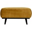 Woood Statement hocker fluweel honing geel
