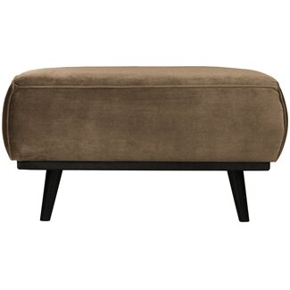 Woood Statement hocker fluweel taupe